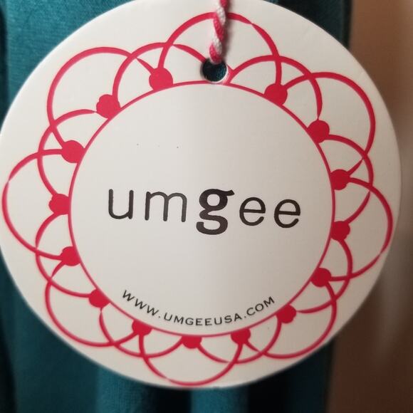 UMGEE Top Small NWT Linen Blend Long Sleeve V-Neck Wrap Waist Tie and Ruffle Hem - Picture 8 of 11